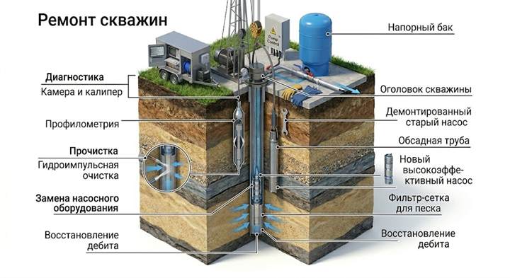 Ремонт скважин в Лосино-Петровском